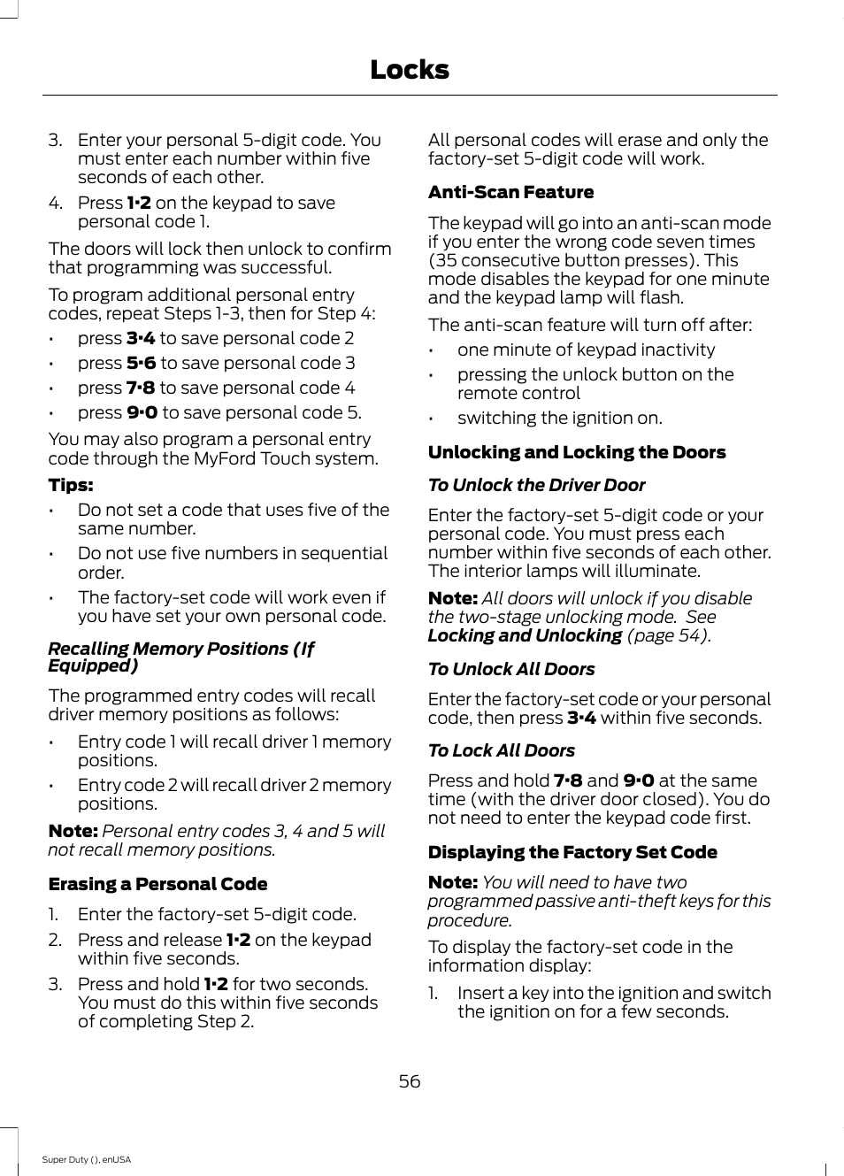 Locks | FORD 2015 F-550 v.1 User Manual | Page 59 / 470