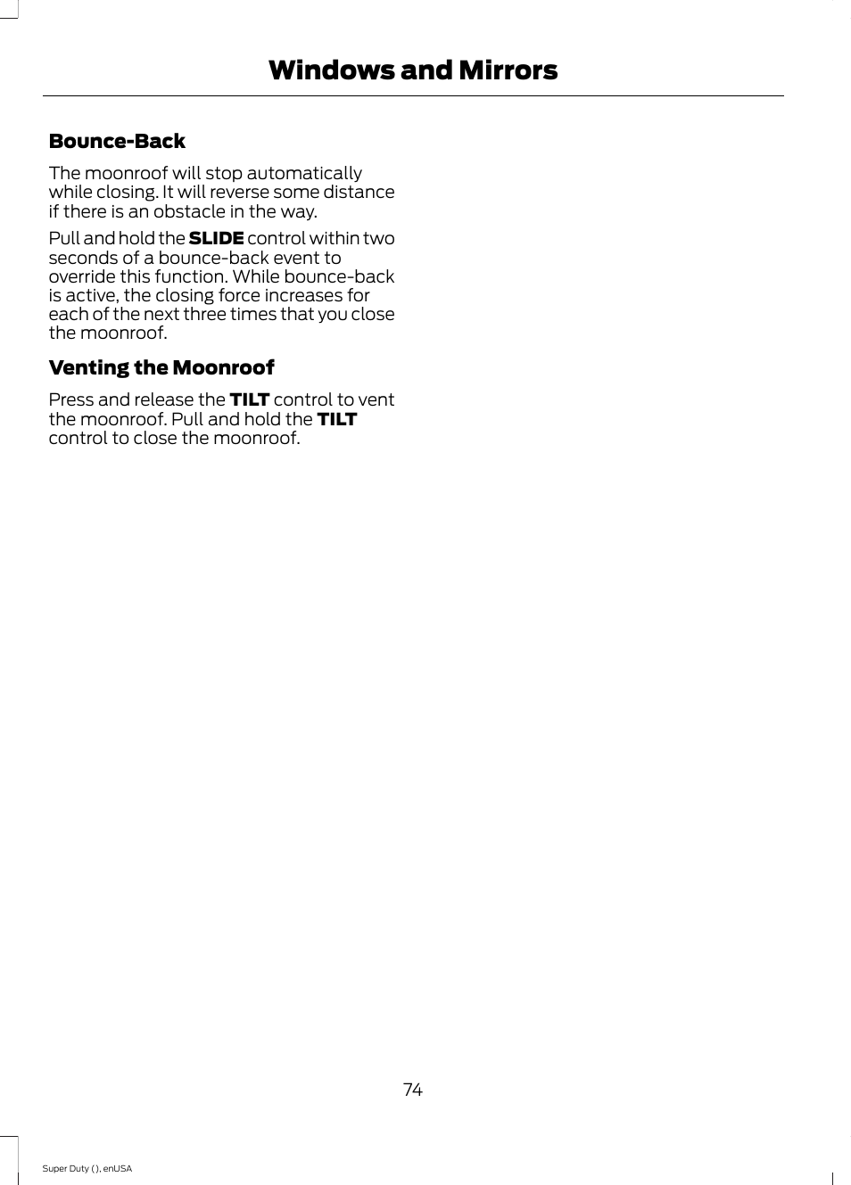 Windows and mirrors | FORD 2015 F-550 v.1 User Manual | Page 77 / 470