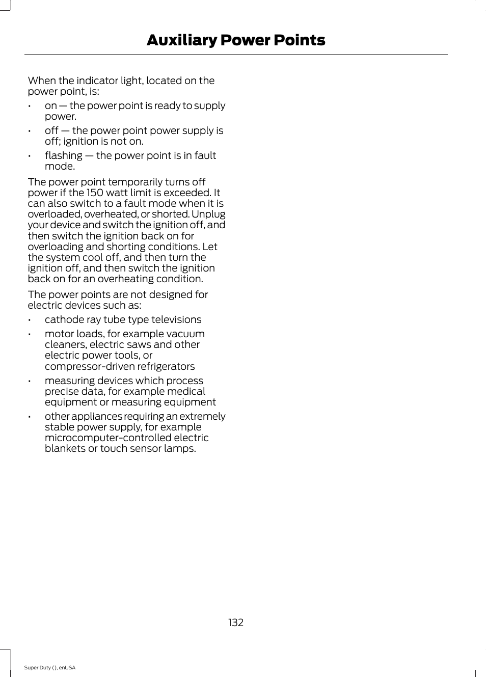 Auxiliary power points | FORD 2015 F-550 v.2 User Manual | Page 135 / 468