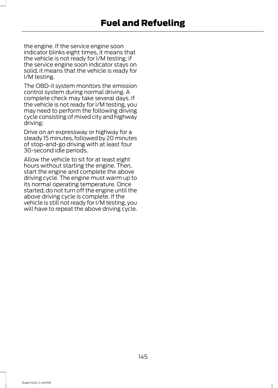 Fuel and refueling | FORD 2015 F-550 v.2 User Manual | Page 148 / 468