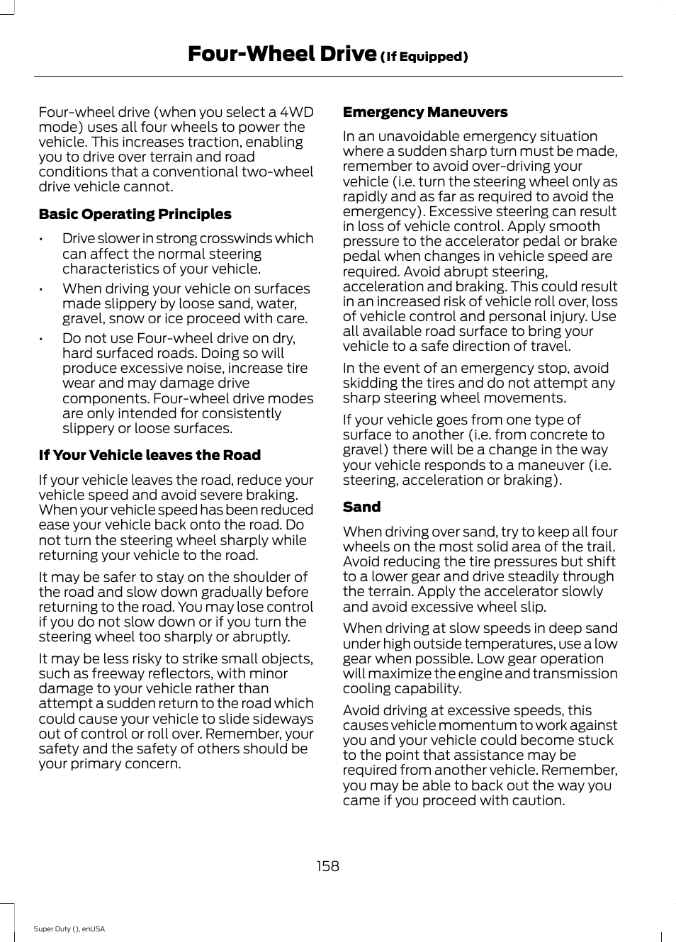 Four-wheel drive | FORD 2015 F-550 v.2 User Manual | Page 161 / 468