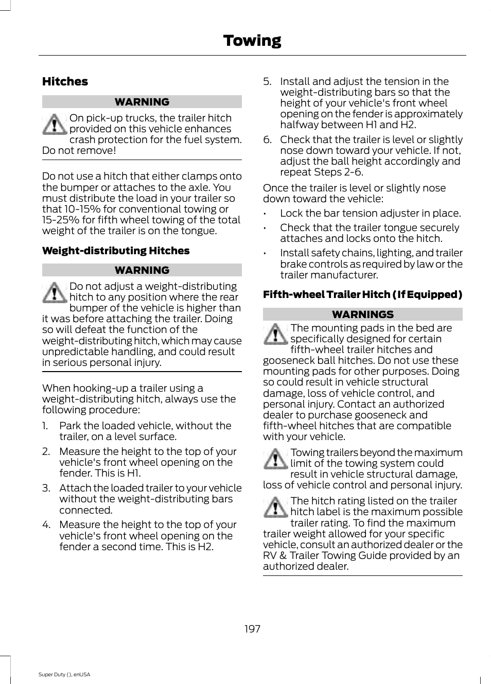 Towing | FORD 2015 F-550 v.2 User Manual | Page 200 / 468
