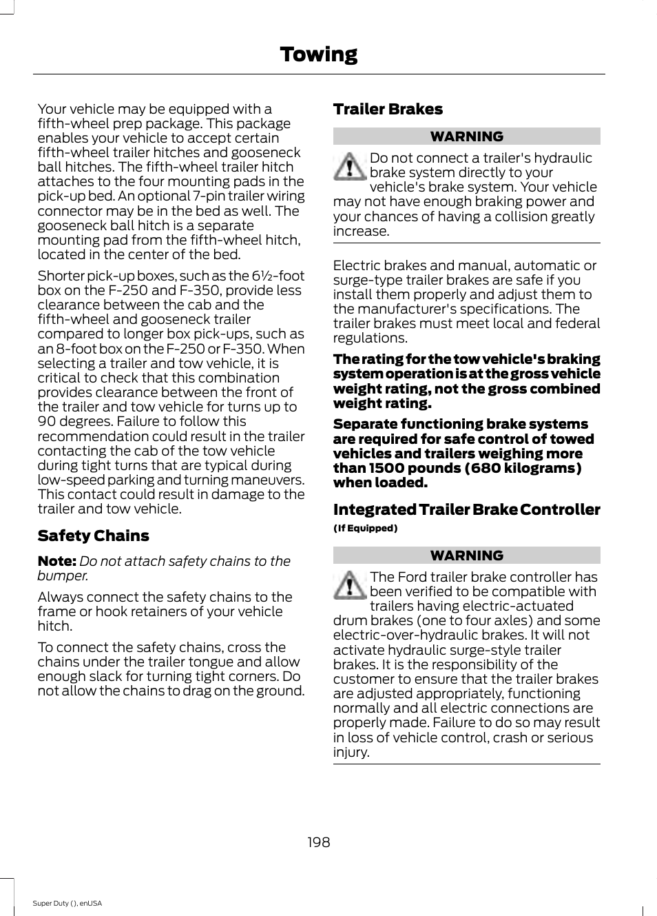Towing | FORD 2015 F-550 v.2 User Manual | Page 201 / 468