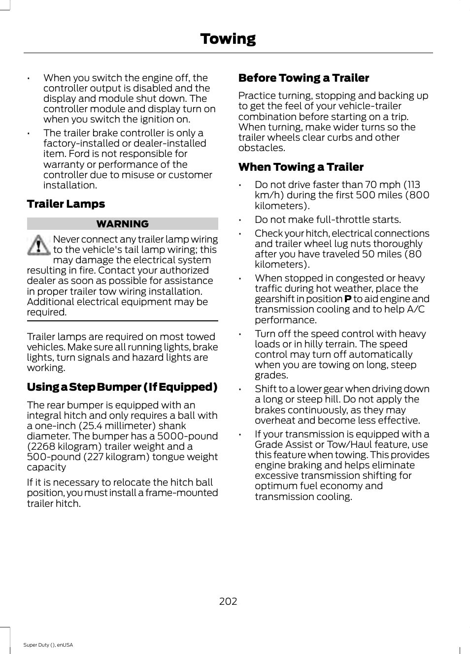 Towing | FORD 2015 F-550 v.2 User Manual | Page 205 / 468