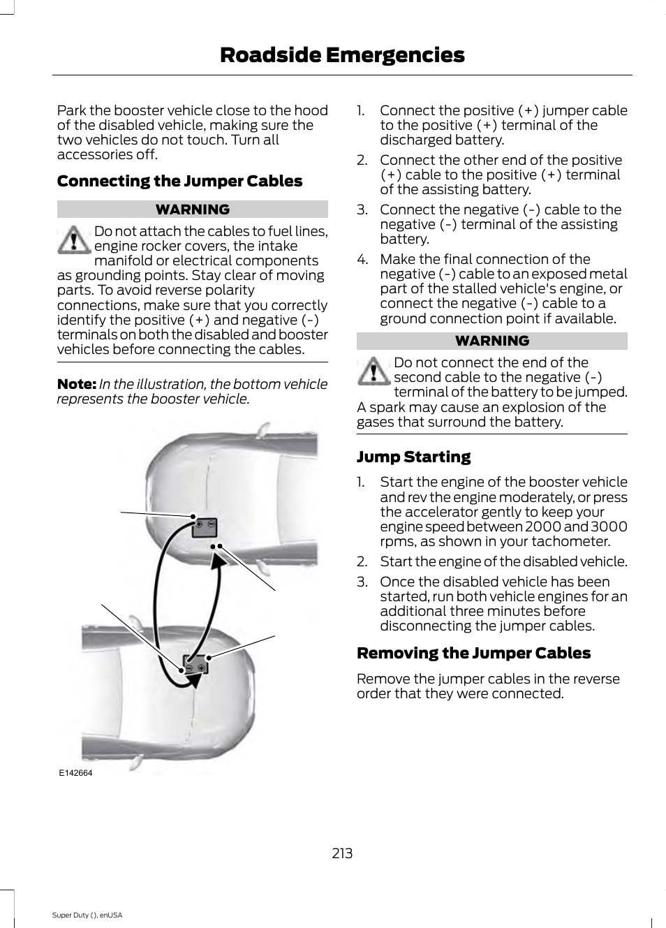 Roadside emergencies | FORD 2015 F-550 v.2 User Manual | Page 216 / 468