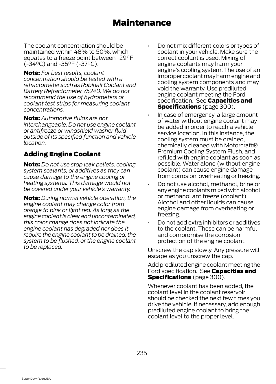 Maintenance | FORD 2015 F-550 v.2 User Manual | Page 238 / 468