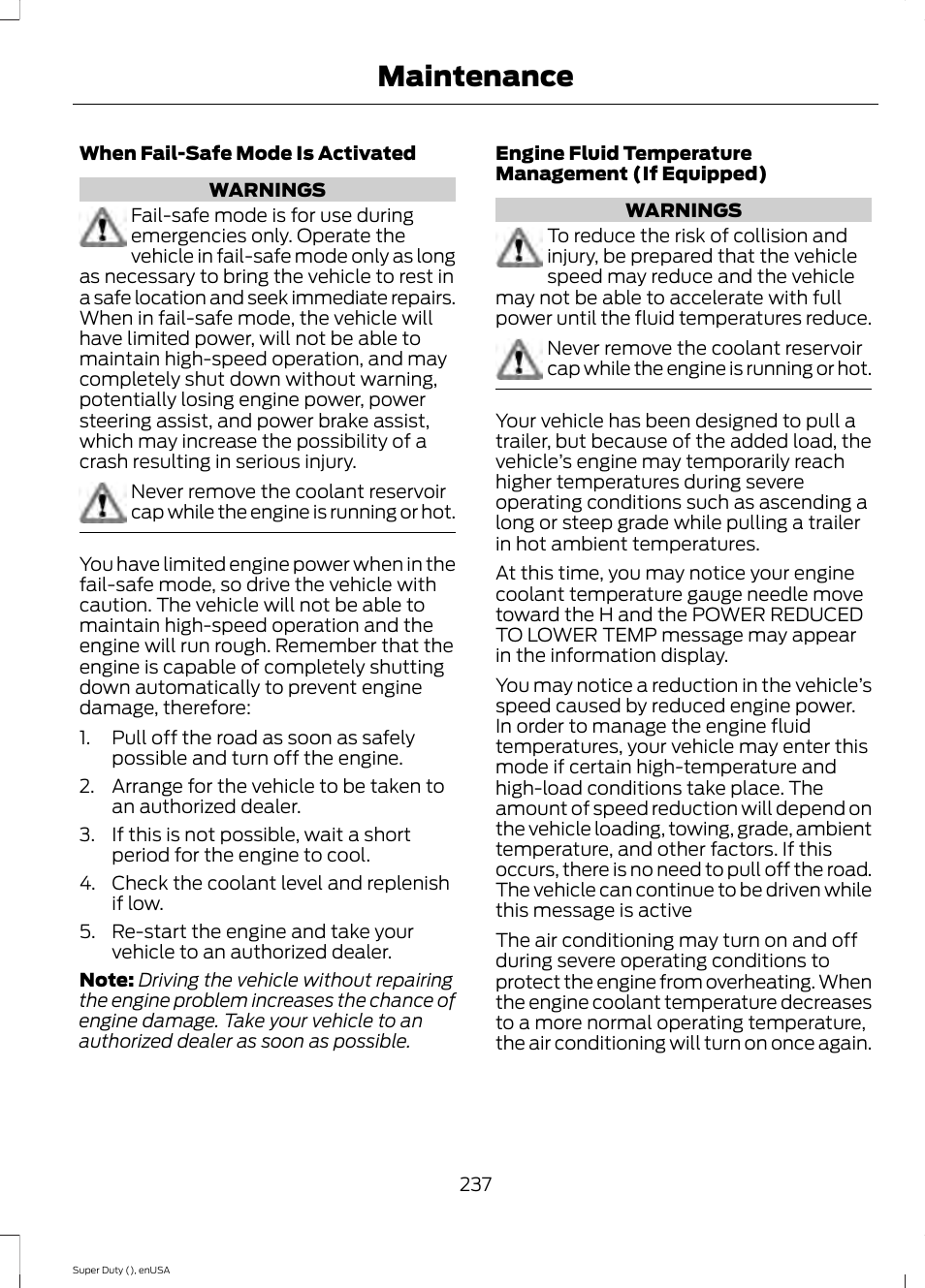 Maintenance | FORD 2015 F-550 v.2 User Manual | Page 240 / 468