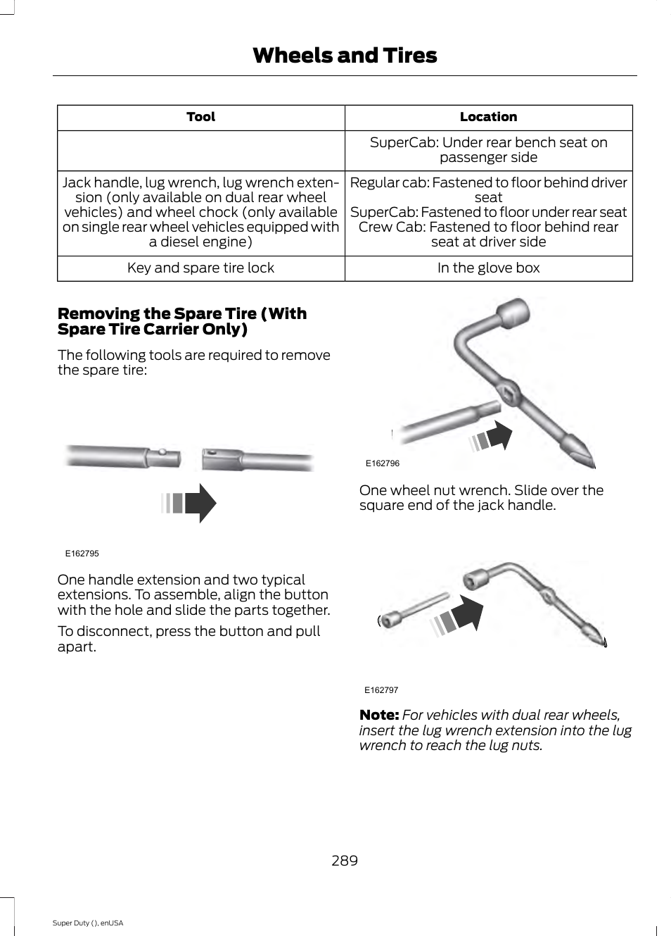 Wheels and tires | FORD 2015 F-550 v.2 User Manual | Page 292 / 468