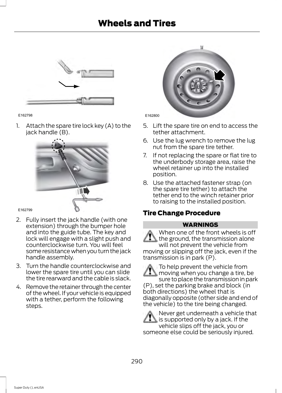 Wheels and tires, Ab a b | FORD 2015 F-550 v.2 User Manual | Page 293 / 468