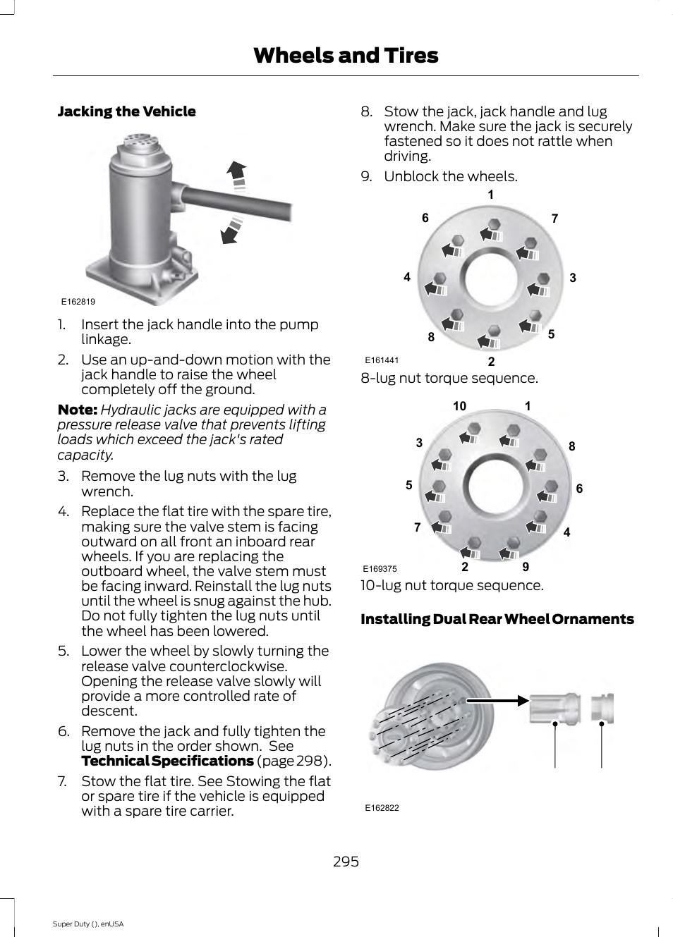 Wheels and tires | FORD 2015 F-550 v.2 User Manual | Page 298 / 468