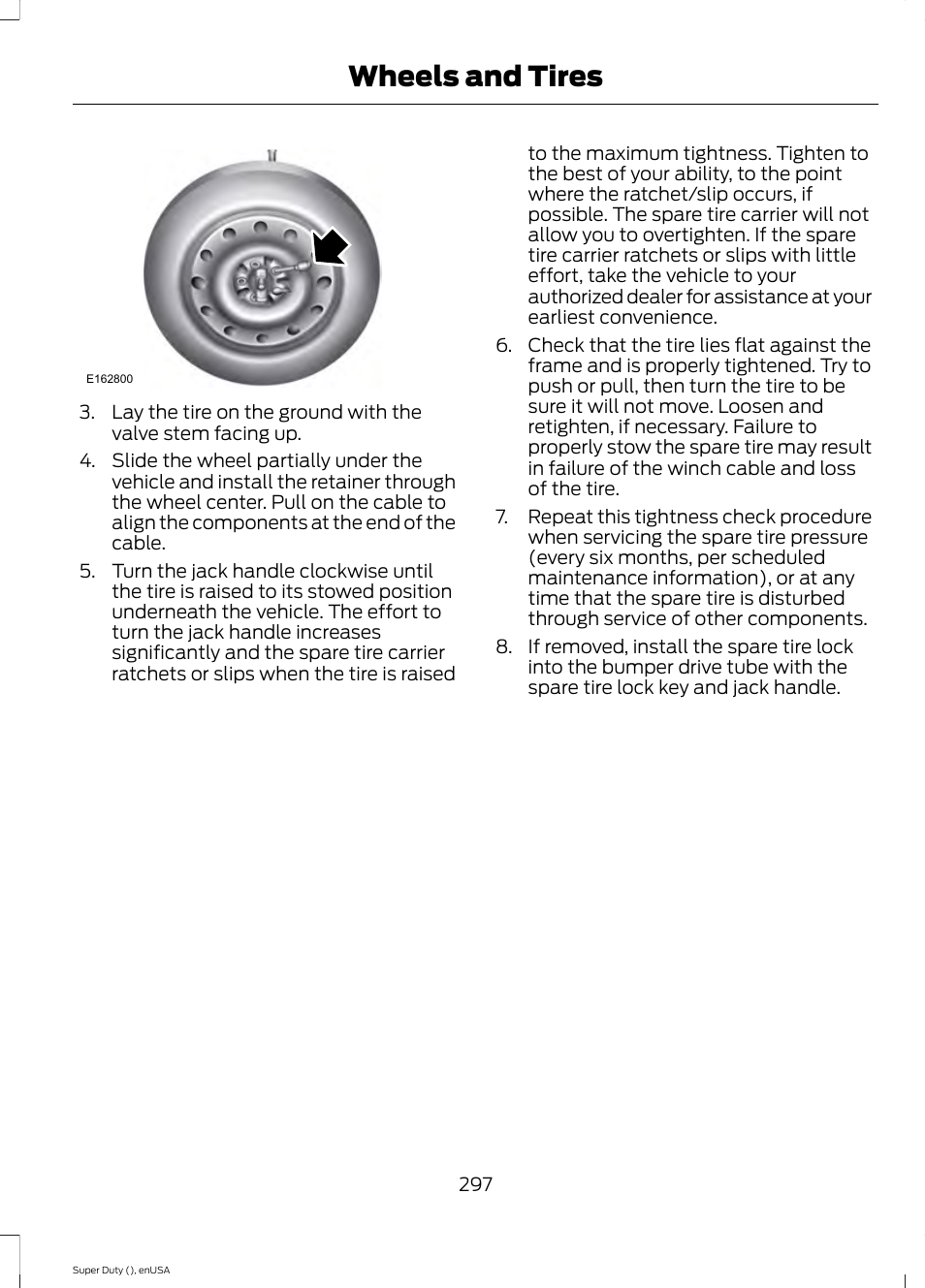 Wheels and tires | FORD 2015 F-550 v.2 User Manual | Page 300 / 468