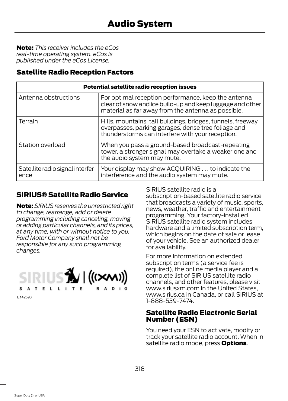Audio system | FORD 2015 F-550 v.2 User Manual | Page 321 / 468