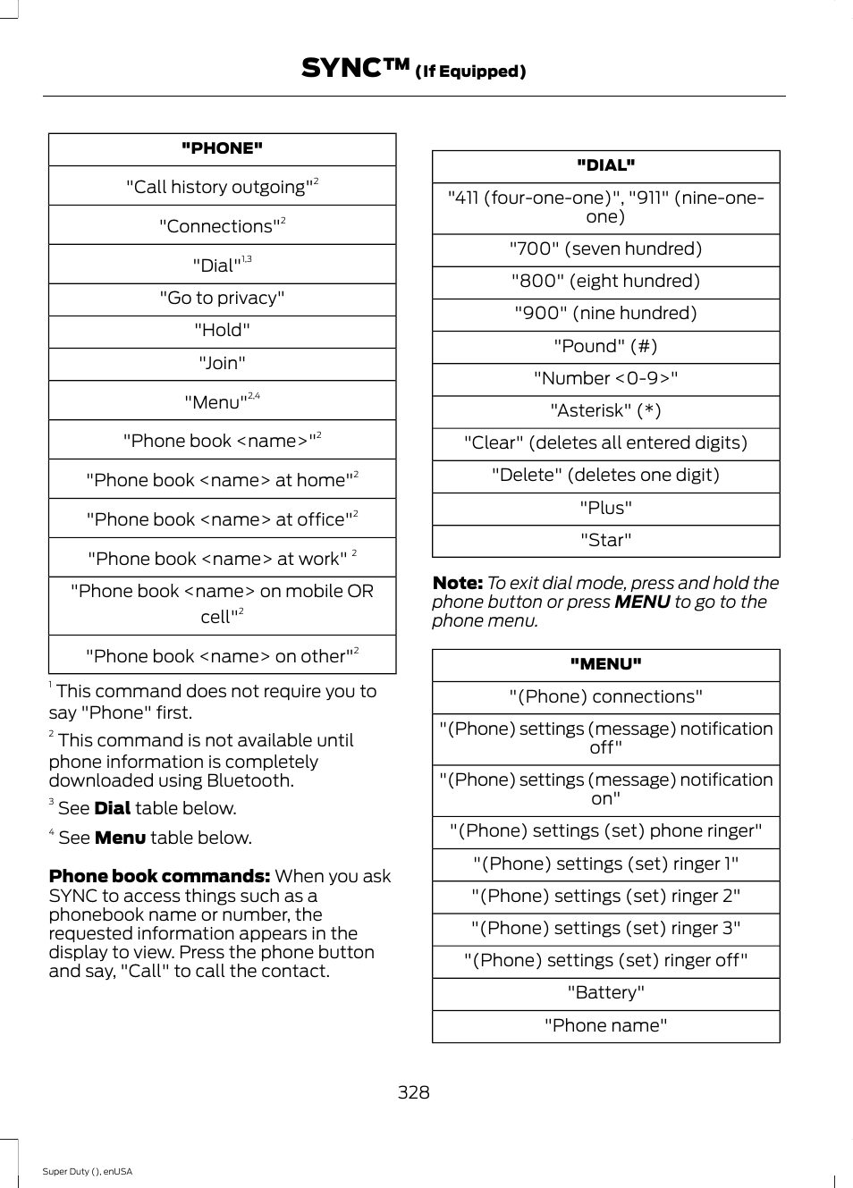 Sync | FORD 2015 F-550 v.2 User Manual | Page 331 / 468