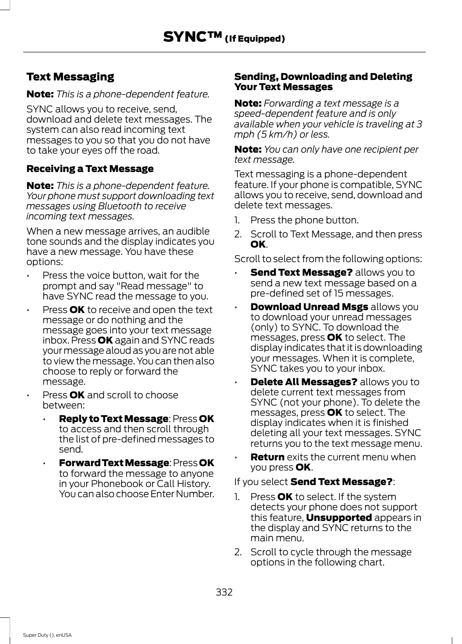 Sync | FORD 2015 F-550 v.2 User Manual | Page 335 / 468