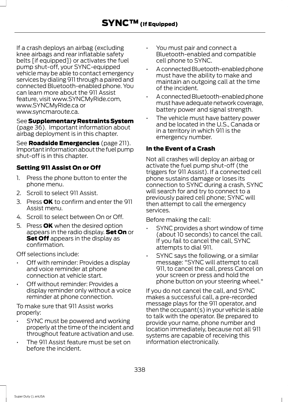 Sync | FORD 2015 F-550 v.2 User Manual | Page 341 / 468