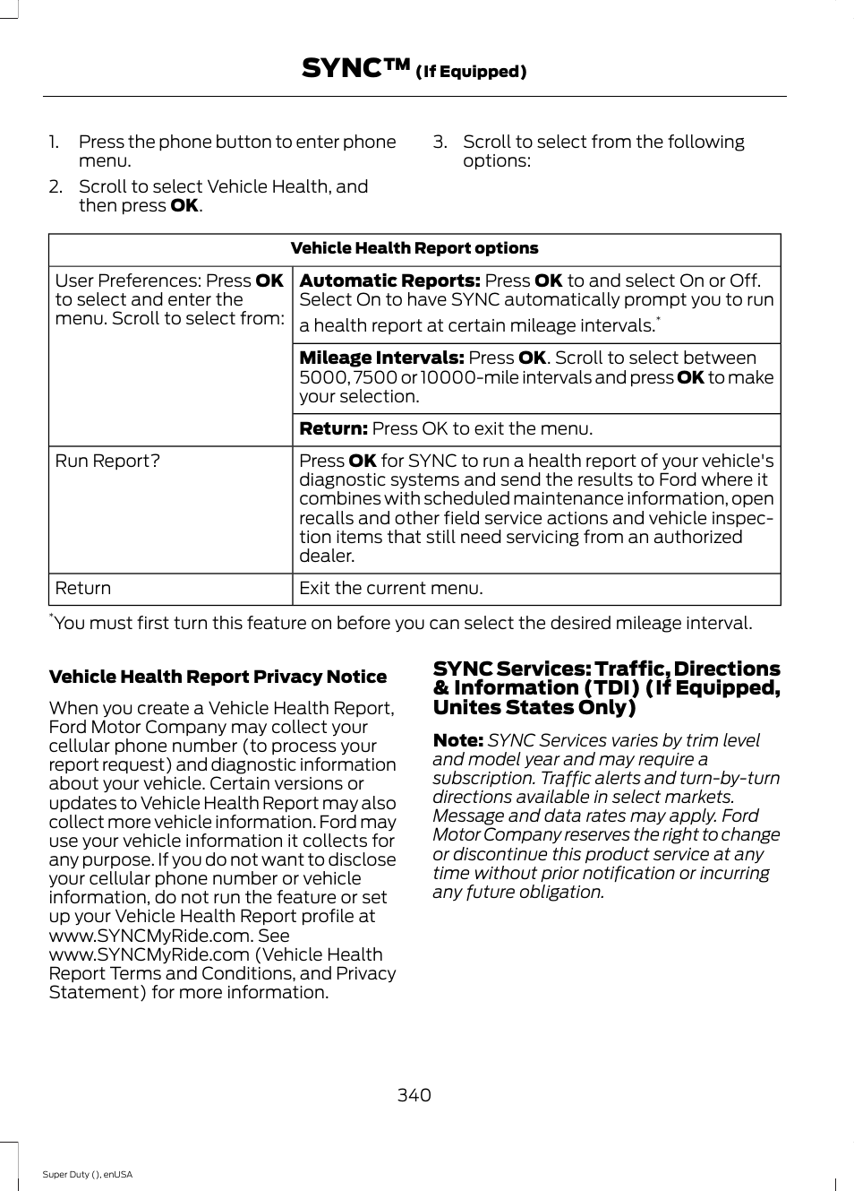 Sync | FORD 2015 F-550 v.2 User Manual | Page 343 / 468