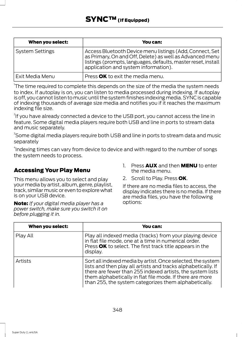 Sync | FORD 2015 F-550 v.2 User Manual | Page 351 / 468