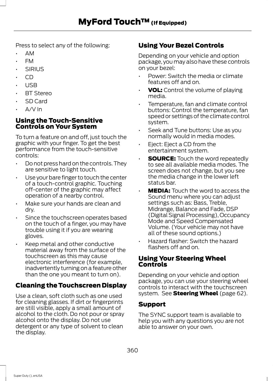 Myford touch | FORD 2015 F-550 v.2 User Manual | Page 363 / 468