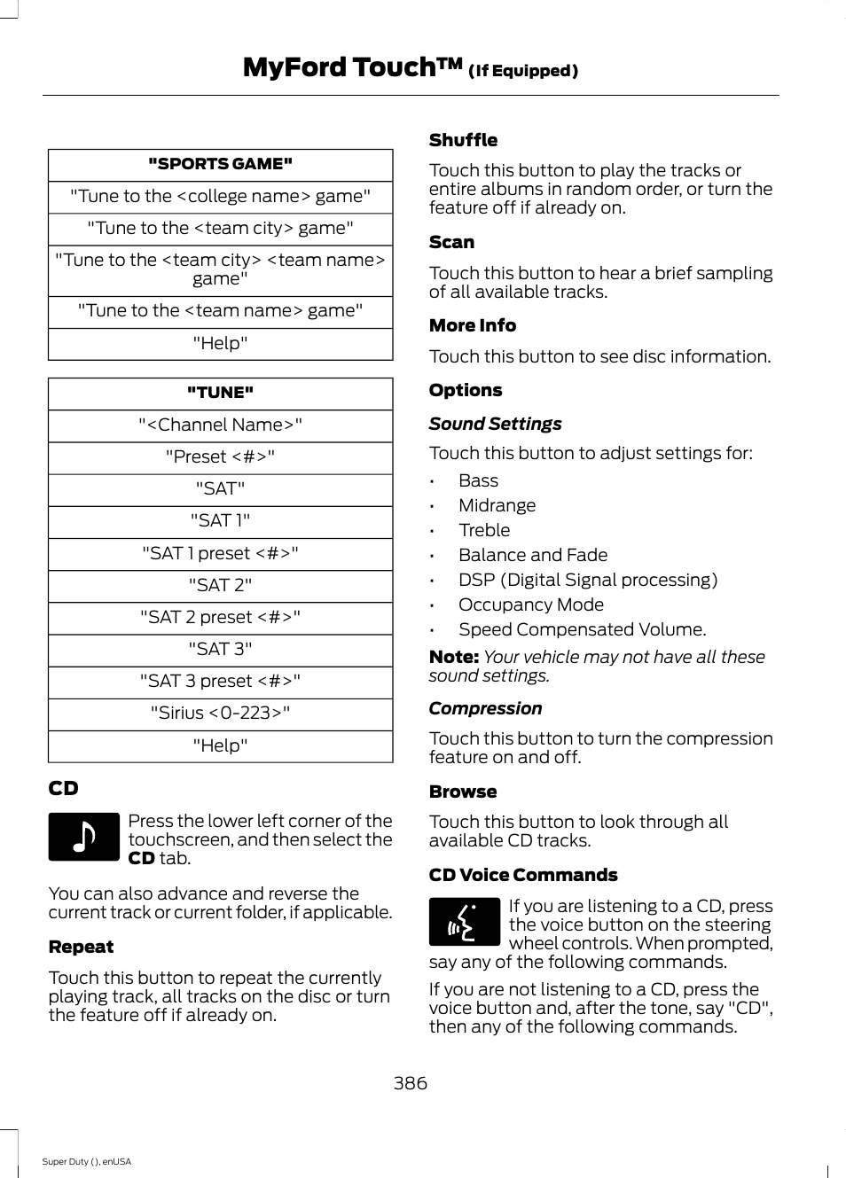 Myford touch | FORD 2015 F-550 v.2 User Manual | Page 389 / 468