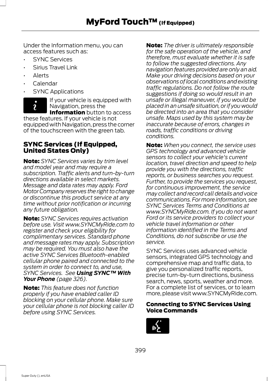 Myford touch | FORD 2015 F-550 v.2 User Manual | Page 402 / 468