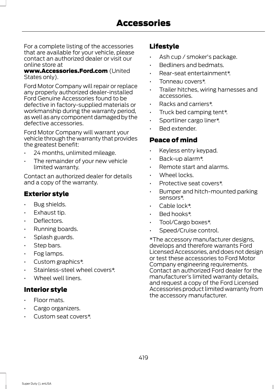 Accessories | FORD 2015 F-550 v.2 User Manual | Page 422 / 468