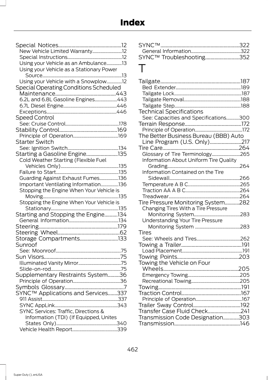 Index | FORD 2015 F-550 v.2 User Manual | Page 465 / 468