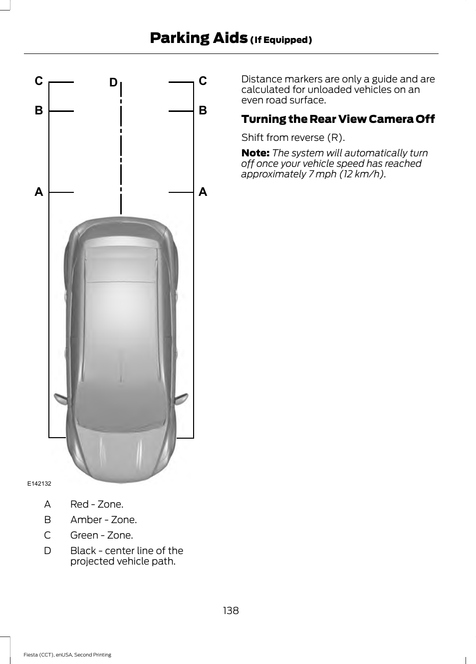 Parking aids | FORD 2015 Fiesta User Manual | Page 141 / 423