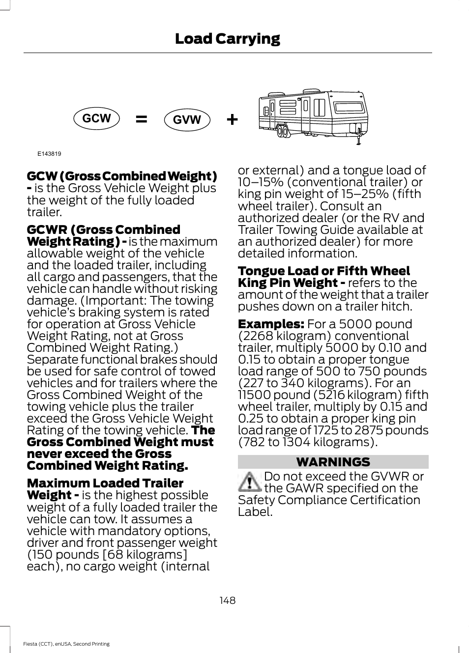 Load carrying | FORD 2015 Fiesta User Manual | Page 151 / 423
