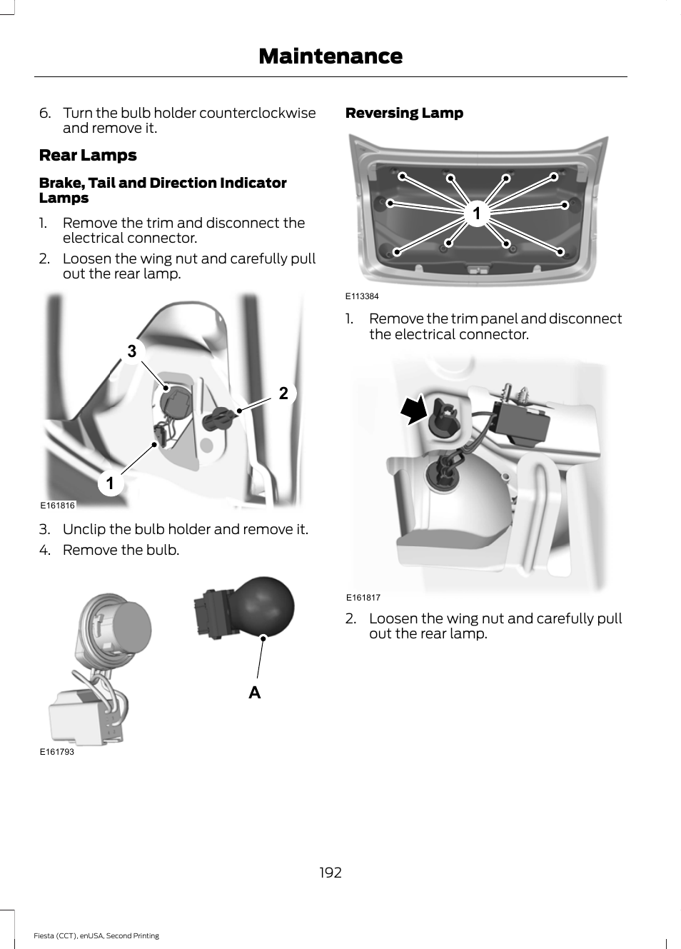 Maintenance | FORD 2015 Fiesta User Manual | Page 195 / 423