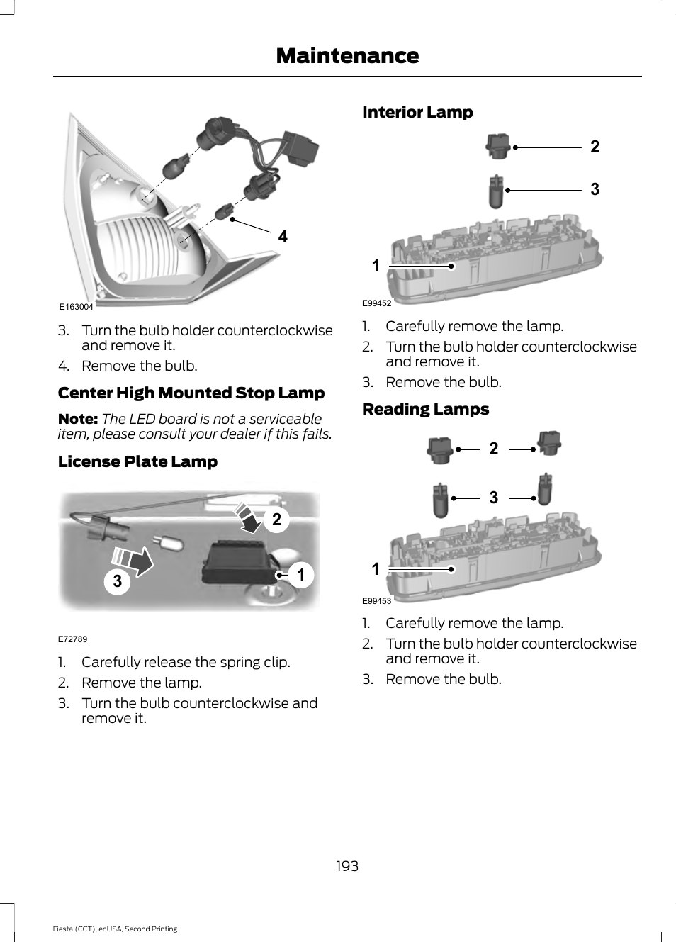 Maintenance | FORD 2015 Fiesta User Manual | Page 196 / 423