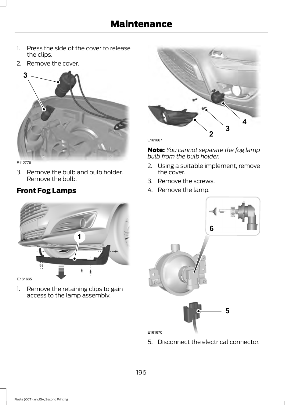 Maintenance | FORD 2015 Fiesta User Manual | Page 199 / 423