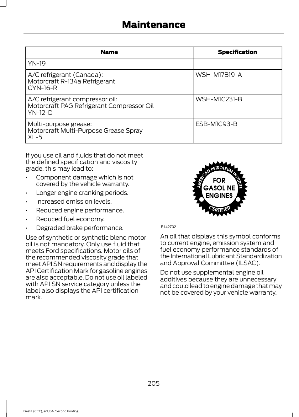 Maintenance | FORD 2015 Fiesta User Manual | Page 208 / 423