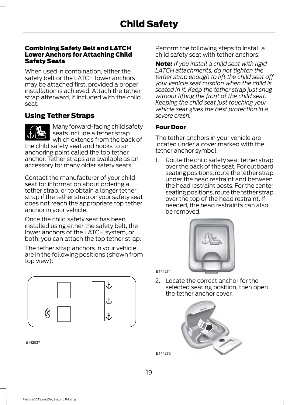 Child safety | FORD 2015 Fiesta User Manual | Page 22 / 423