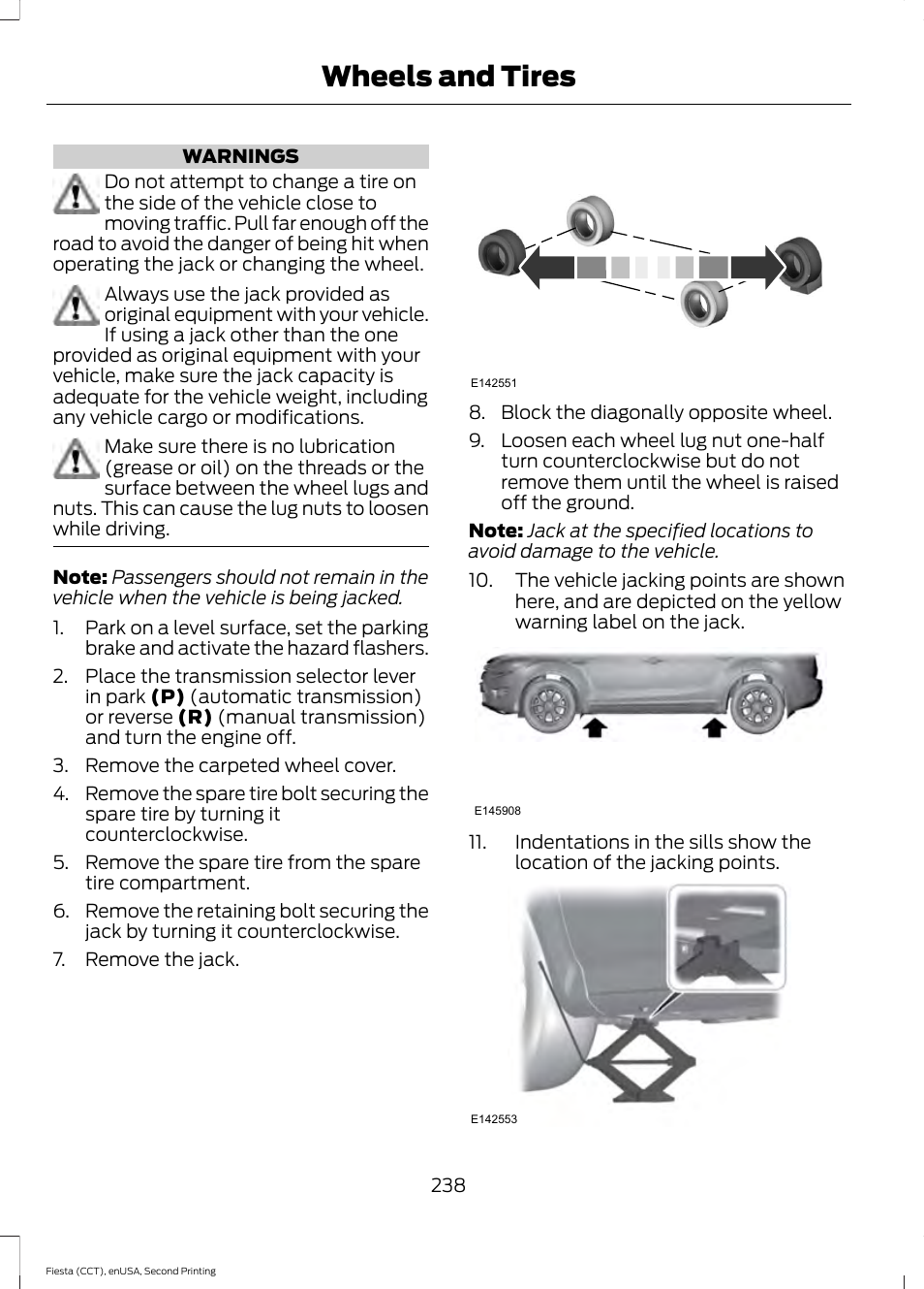 Wheels and tires | FORD 2015 Fiesta User Manual | Page 241 / 423