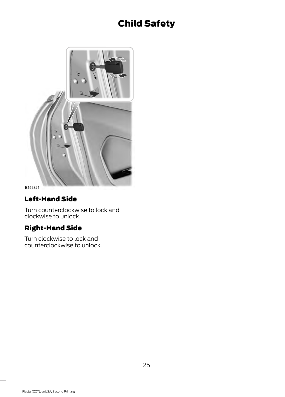 Child safety | FORD 2015 Fiesta User Manual | Page 28 / 423