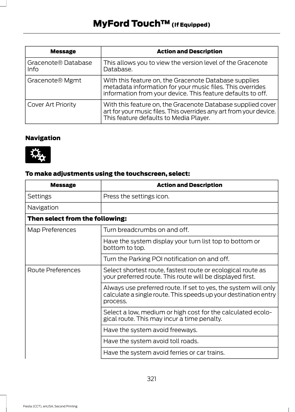 Myford touch | FORD 2015 Fiesta User Manual | Page 324 / 423