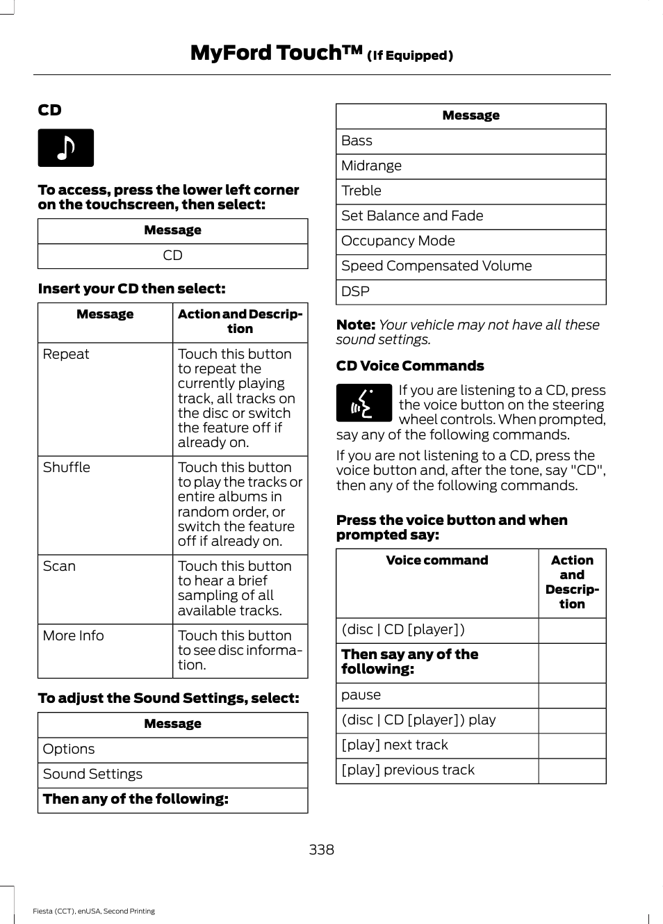 Myford touch | FORD 2015 Fiesta User Manual | Page 341 / 423