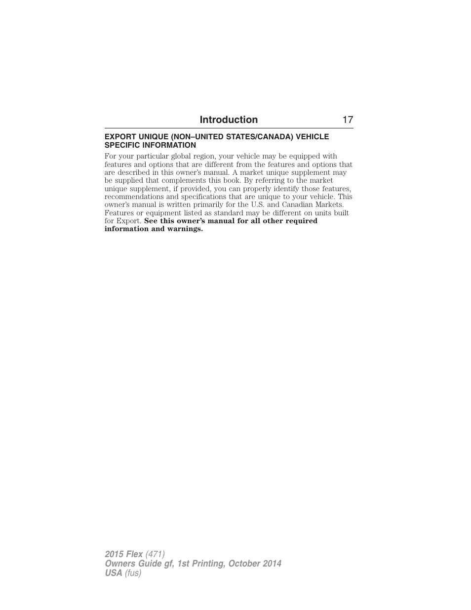 FORD 2015 Flex User Manual | Page 18 / 571