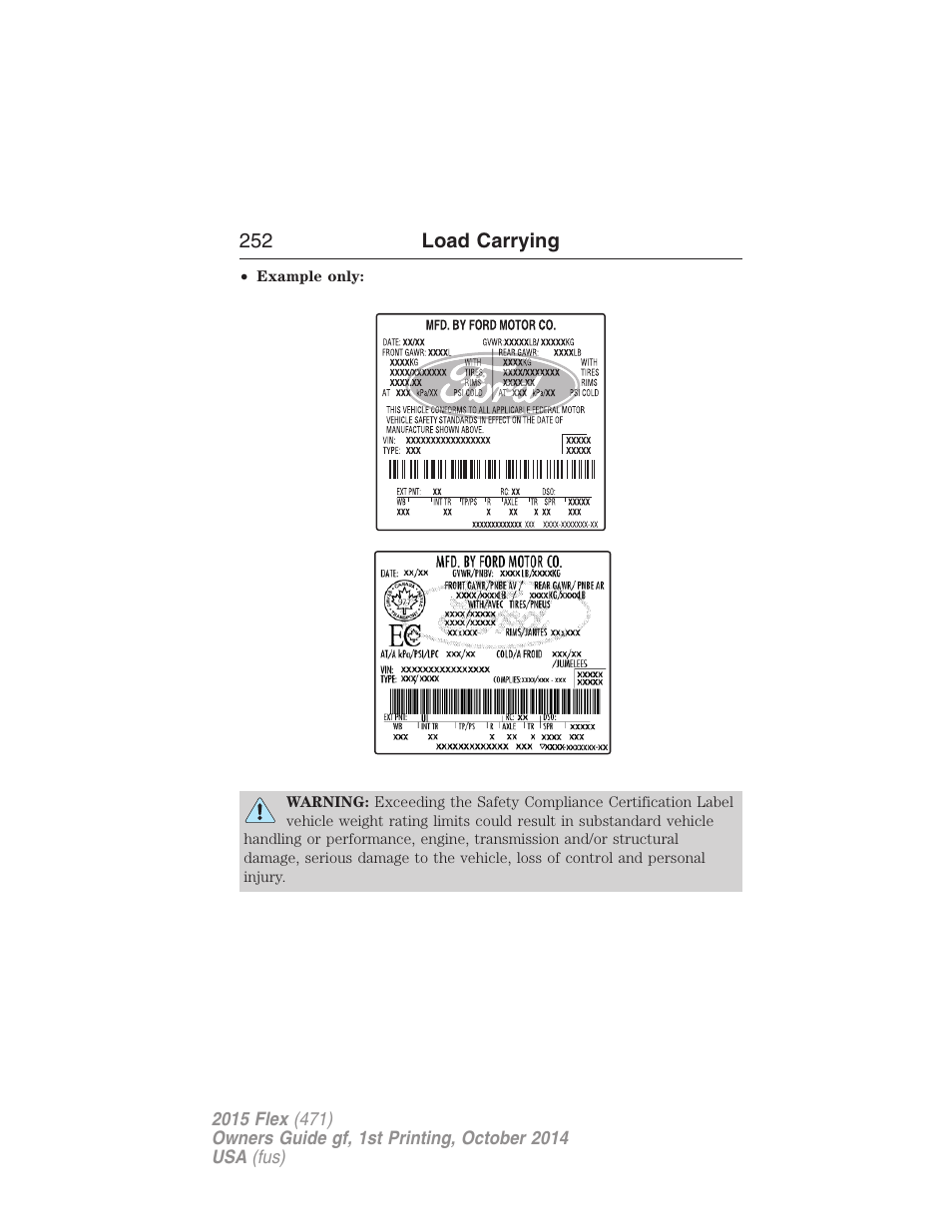 FORD 2015 Flex User Manual | Page 253 / 571