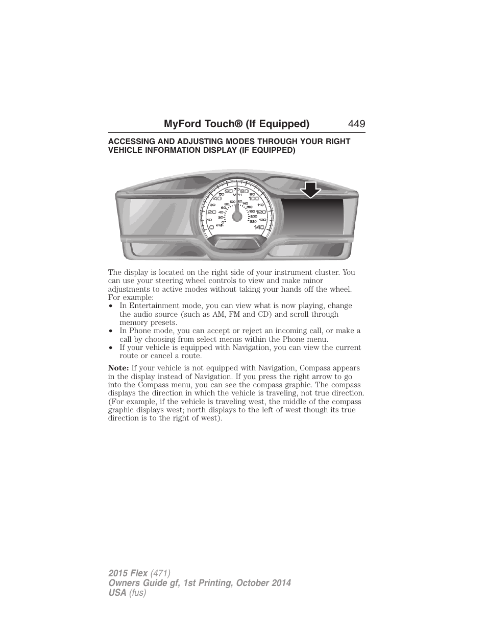 Myford touch® (if equipped) 449 | FORD 2015 Flex User Manual | Page 450 / 571