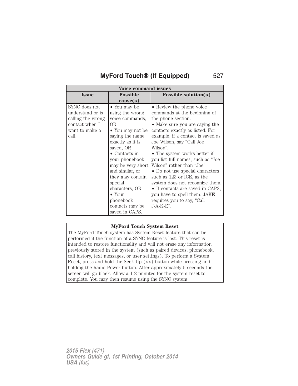 Myford touch® (if equipped) 527 | FORD 2015 Flex User Manual | Page 528 / 571