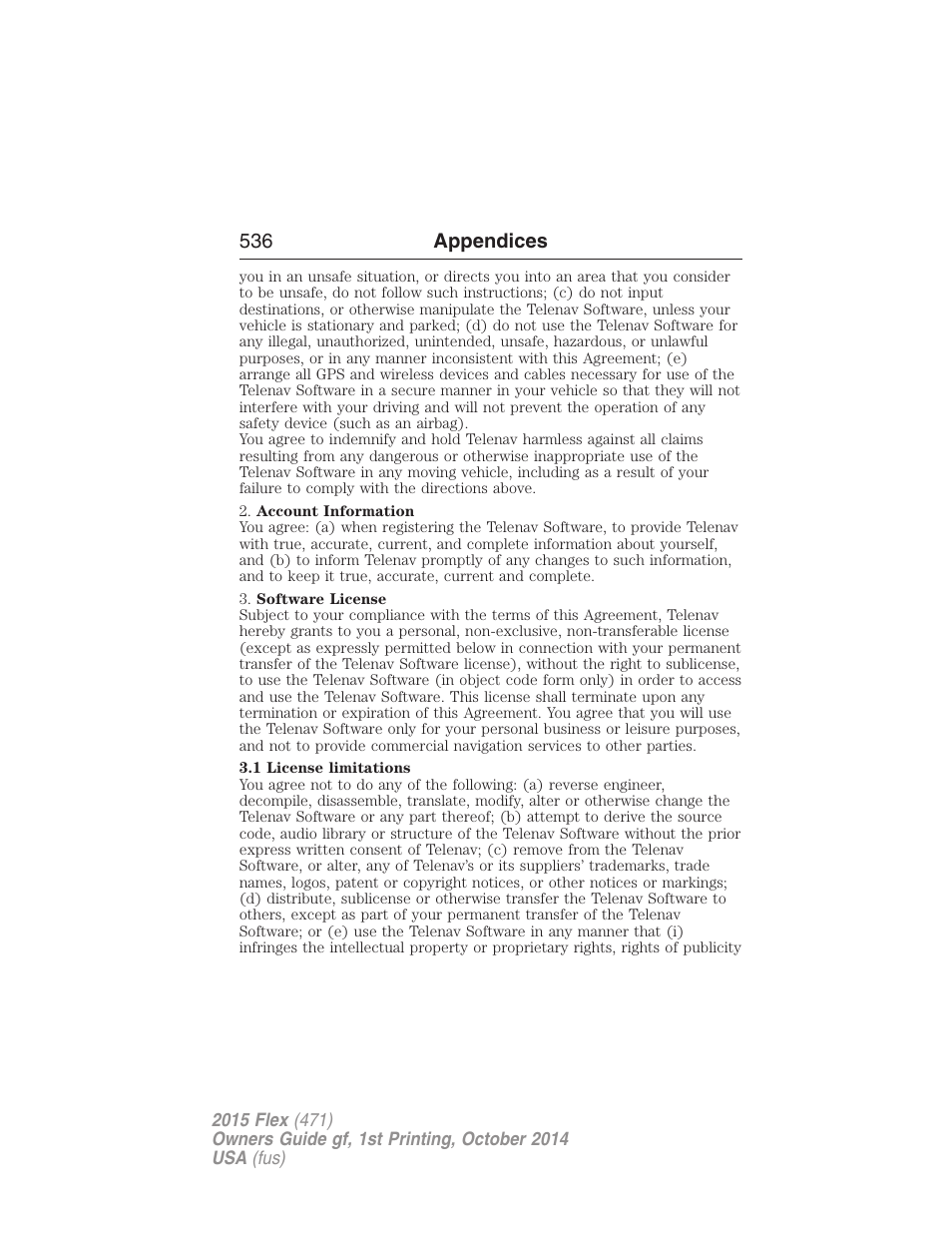 FORD 2015 Flex User Manual | Page 537 / 571