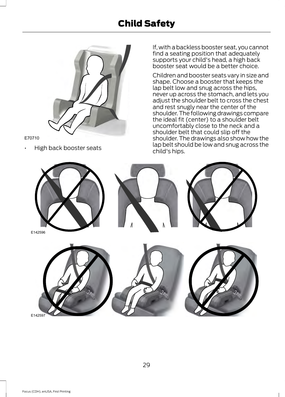 Child safety | FORD 2015 Focus User Manual | Page 32 / 453