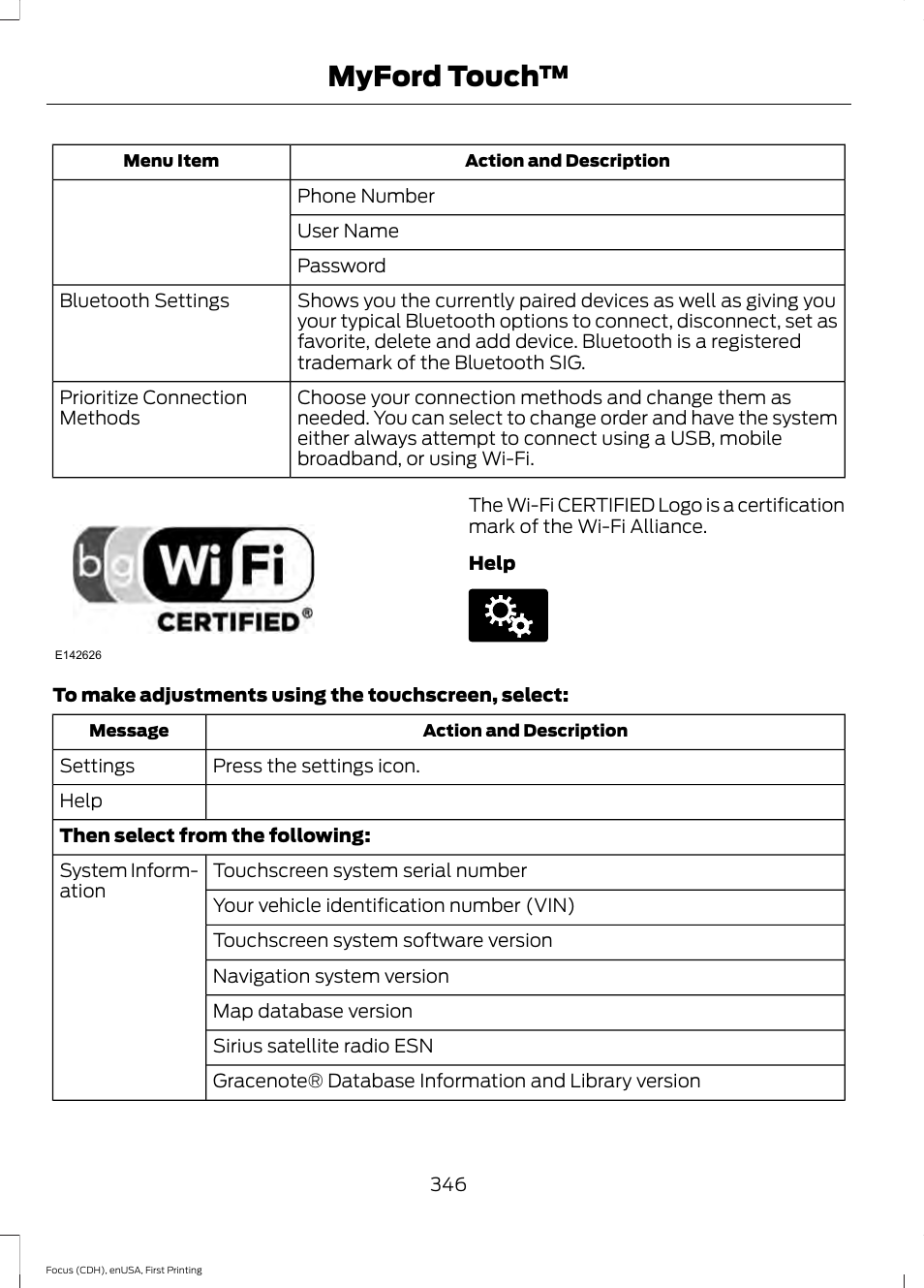 Myford touch | FORD 2015 Focus User Manual | Page 349 / 453