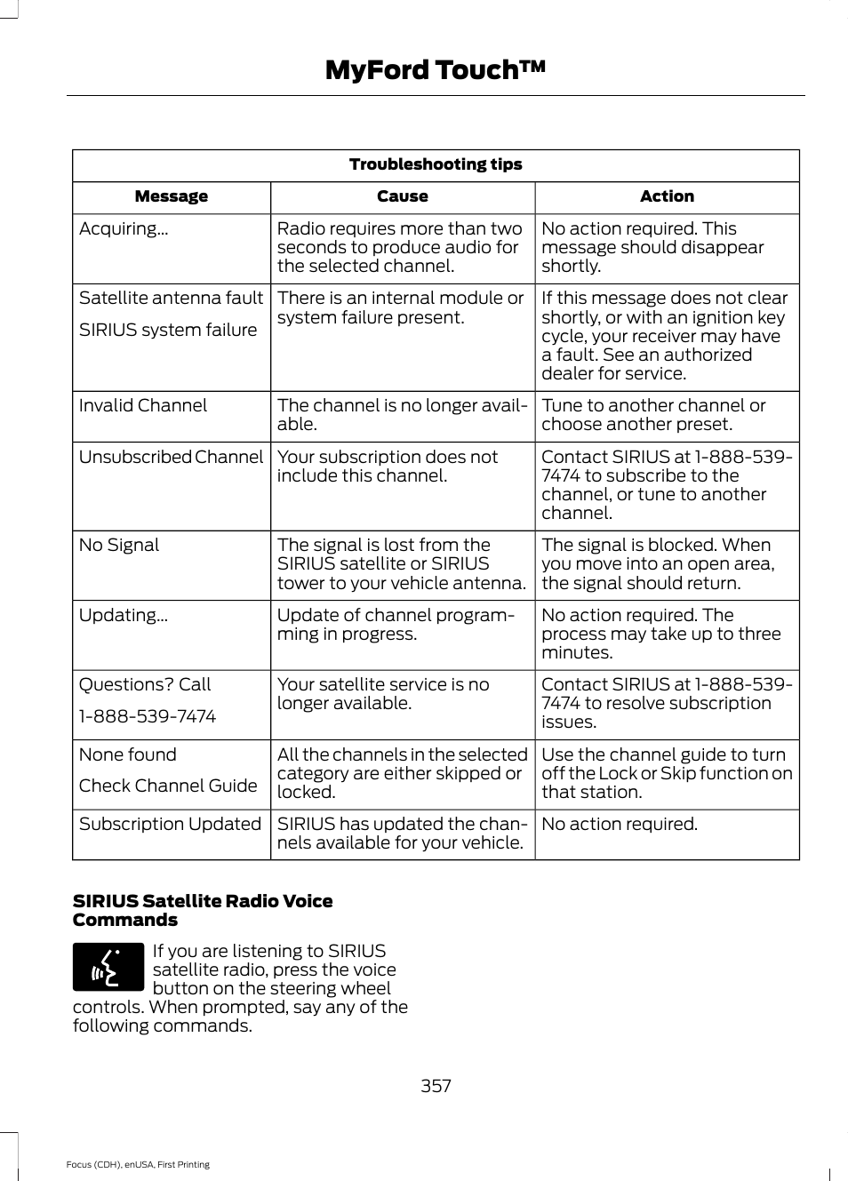 Myford touch | FORD 2015 Focus User Manual | Page 360 / 453