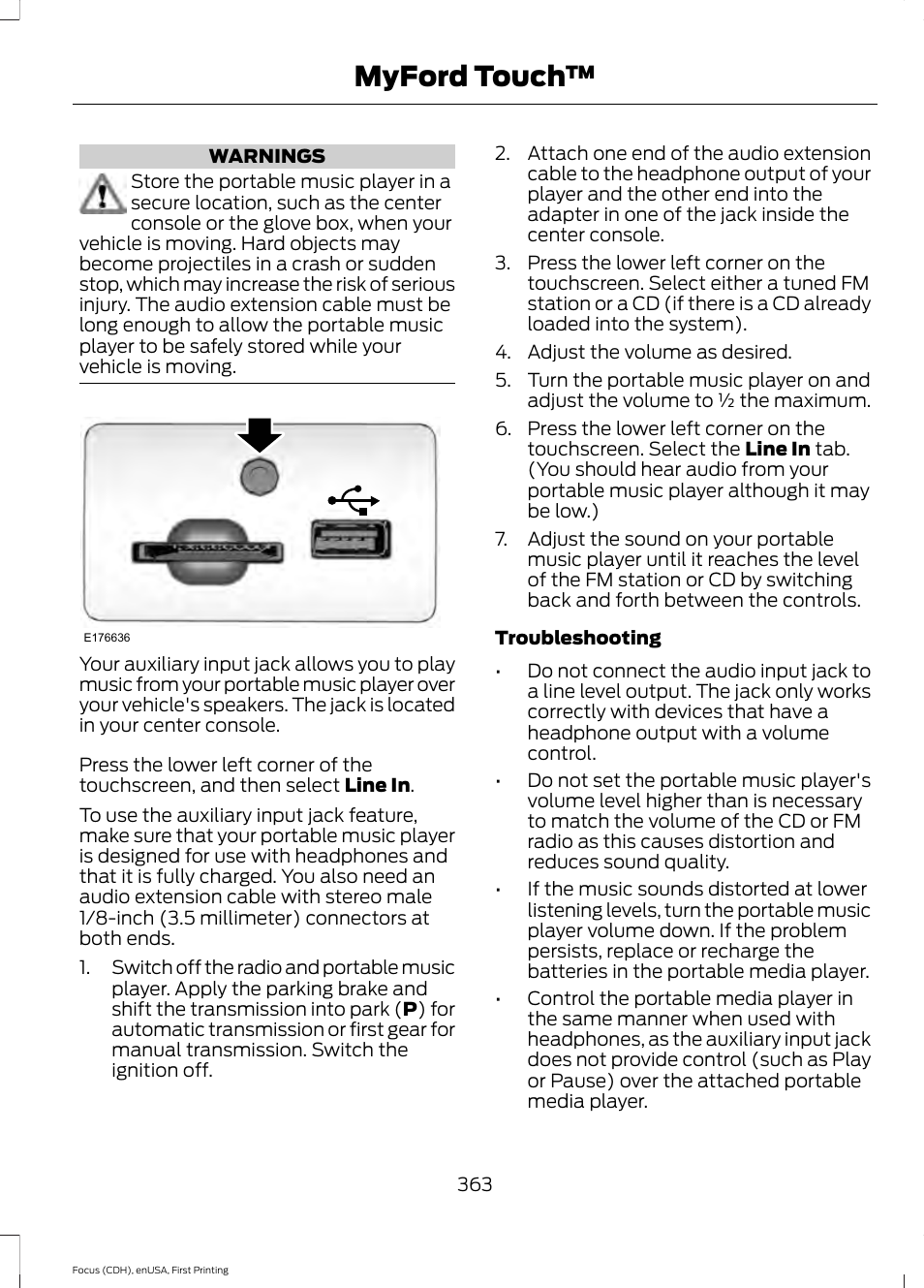 Myford touch | FORD 2015 Focus User Manual | Page 366 / 453