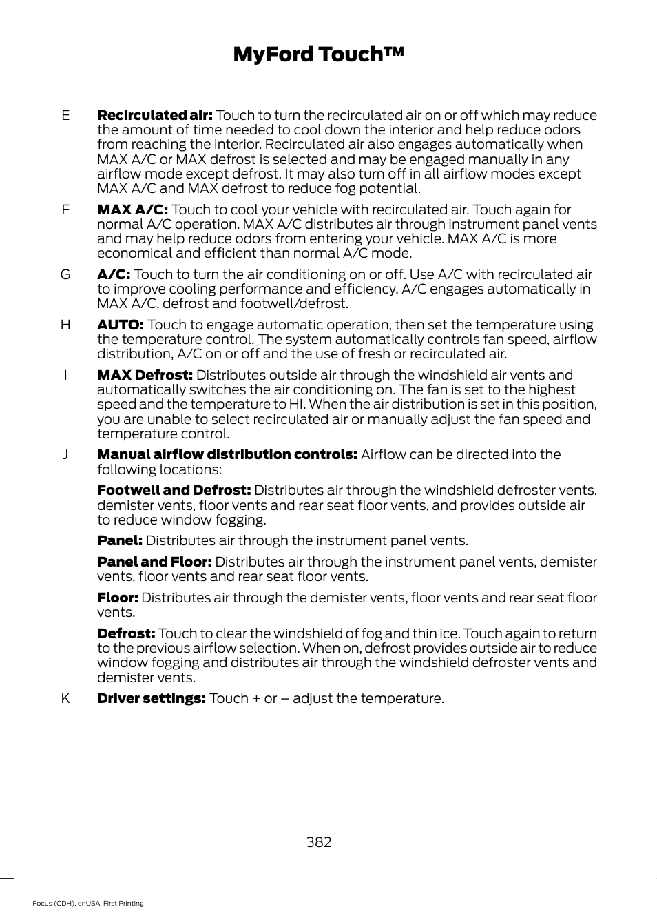 Myford touch | FORD 2015 Focus User Manual | Page 385 / 453