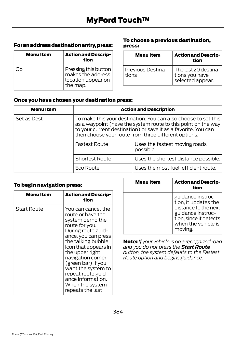 Myford touch | FORD 2015 Focus User Manual | Page 387 / 453