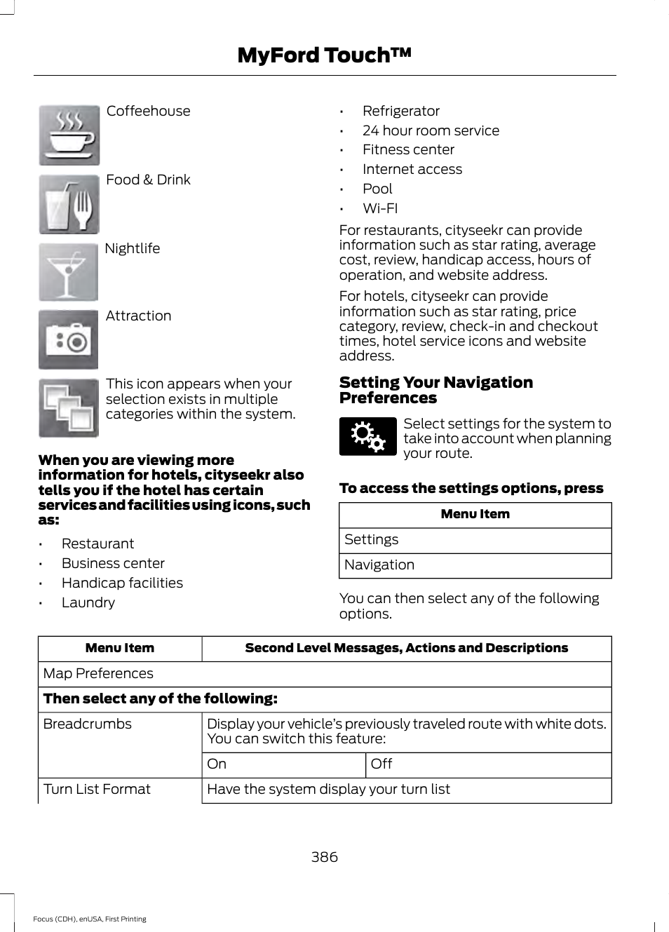 Myford touch | FORD 2015 Focus User Manual | Page 389 / 453