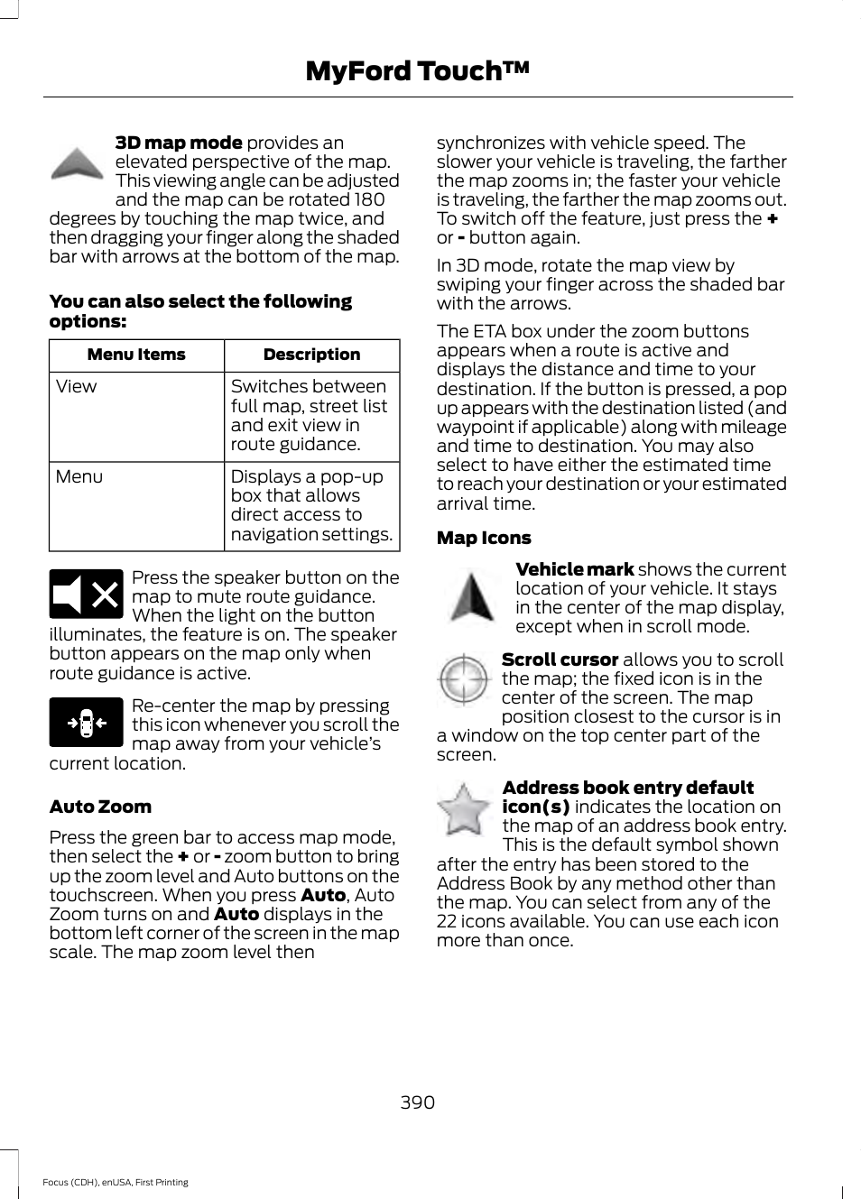 Myford touch | FORD 2015 Focus User Manual | Page 393 / 453